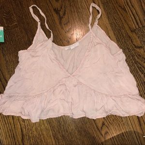 pink float crop top